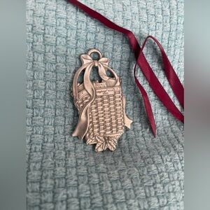Longaberger 2002 Pewter Basket Tie - Glad Tidings